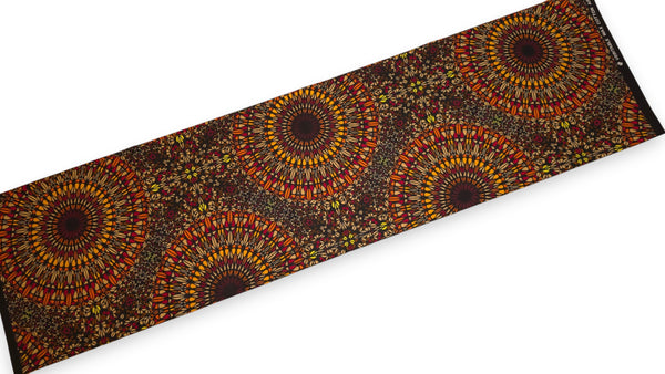 African Wax print fabric - Brown Savanna Sun - 100% cotton