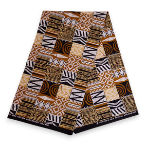 African print fabric - Sand Bogolan Mosaic - 100% cotton