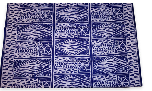 African print fabric - Blue Ndop Cameroon - 100% cotton