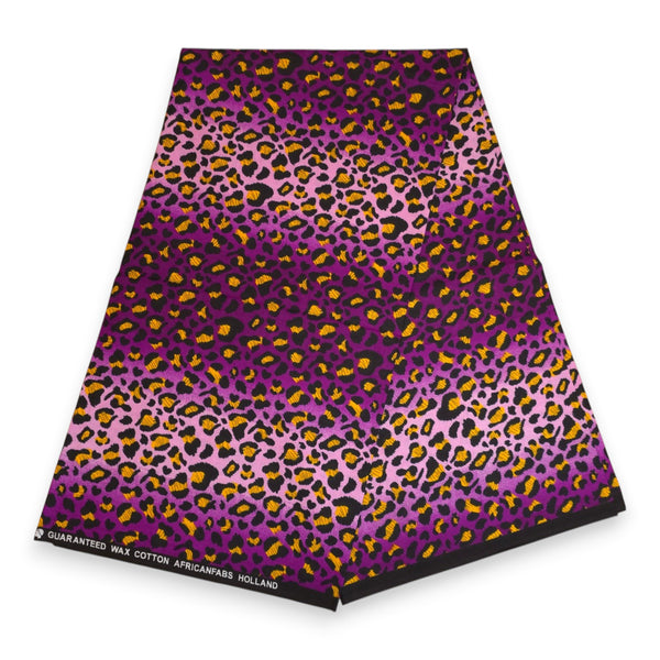 African headwrap - Purple Leopard Spots