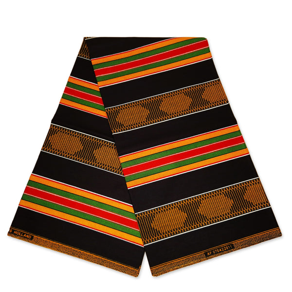 African print Headband - Adults - Hair Accessories - Black / Pan African kente
