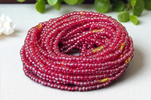 Waist Beads / African Hip Chain - Adolor - Cranberry red (elastic)