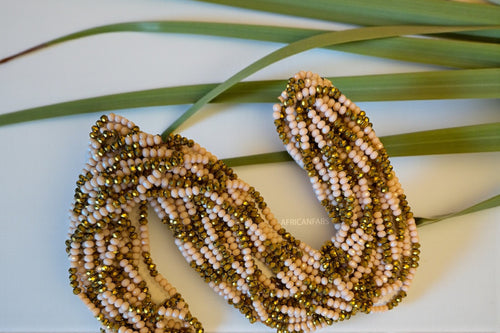 Waist Beads / African Hip Chain - Ebébé - Gold (Traditional non-elastic string)