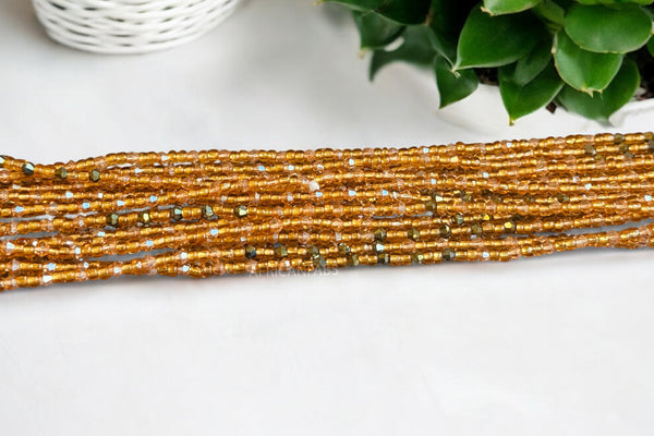 Waist Beads / African Hip Chain - Ose - Gold (Traditional non-elastic string)