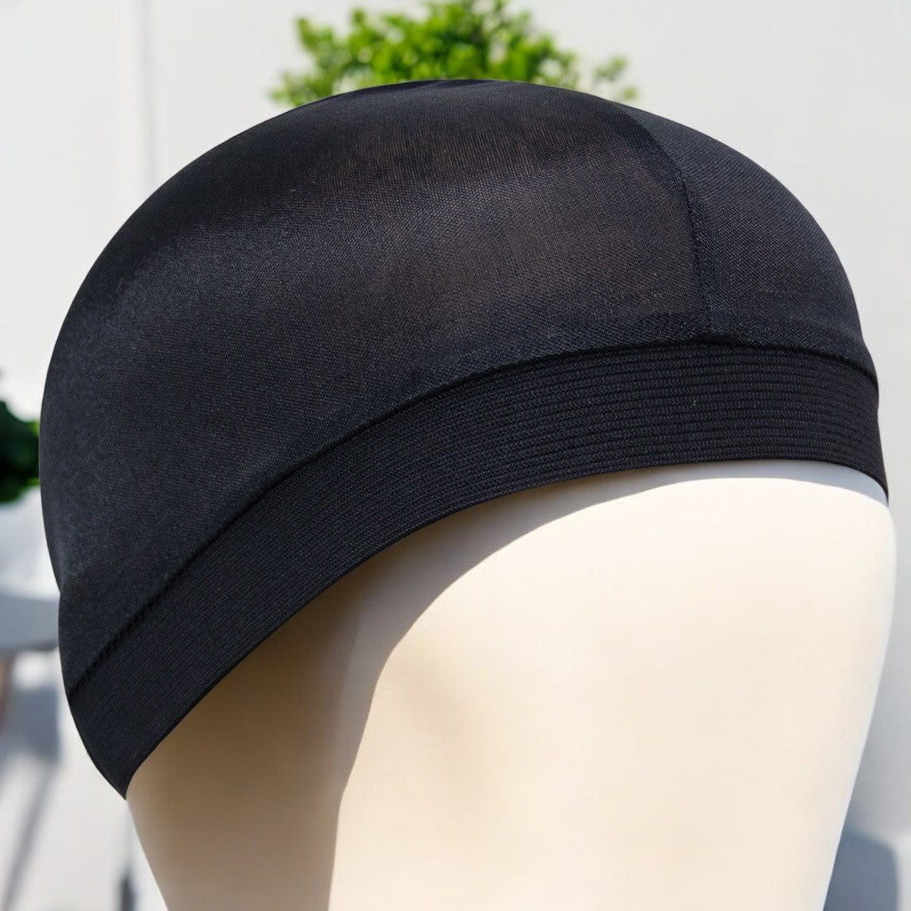 Wave Cap - Silky wave caps / Rags cap / Durag cap / 360 Waves cap Black - Unisex