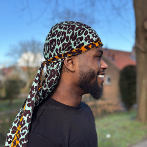 Durag / Du-rag / Do-rag / Bandana - Unisex - Orange Leopard