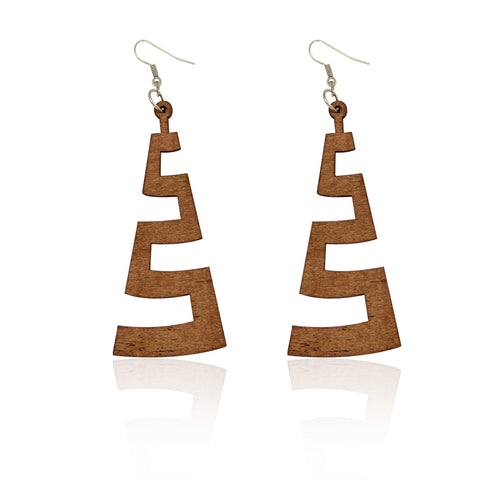 Wooden Earrings | Zig Zag