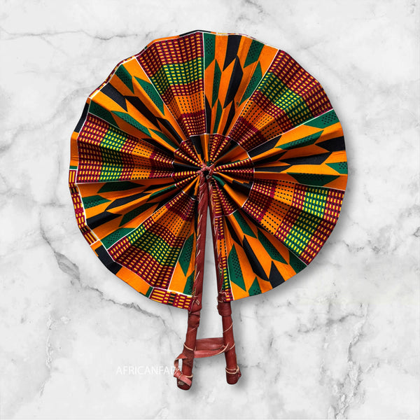 African Hand fan - Ankara print Hand fan - Osei - kente