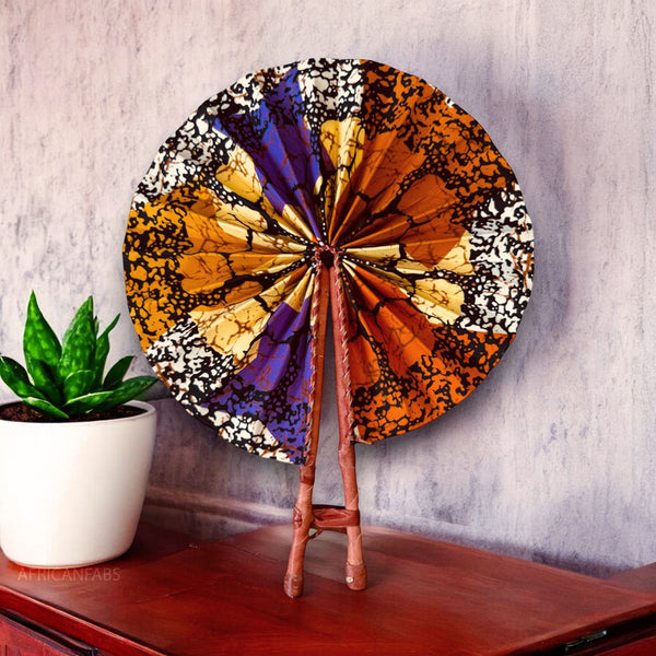 African Hand fan - Ankara print Hand fan - Abeiku