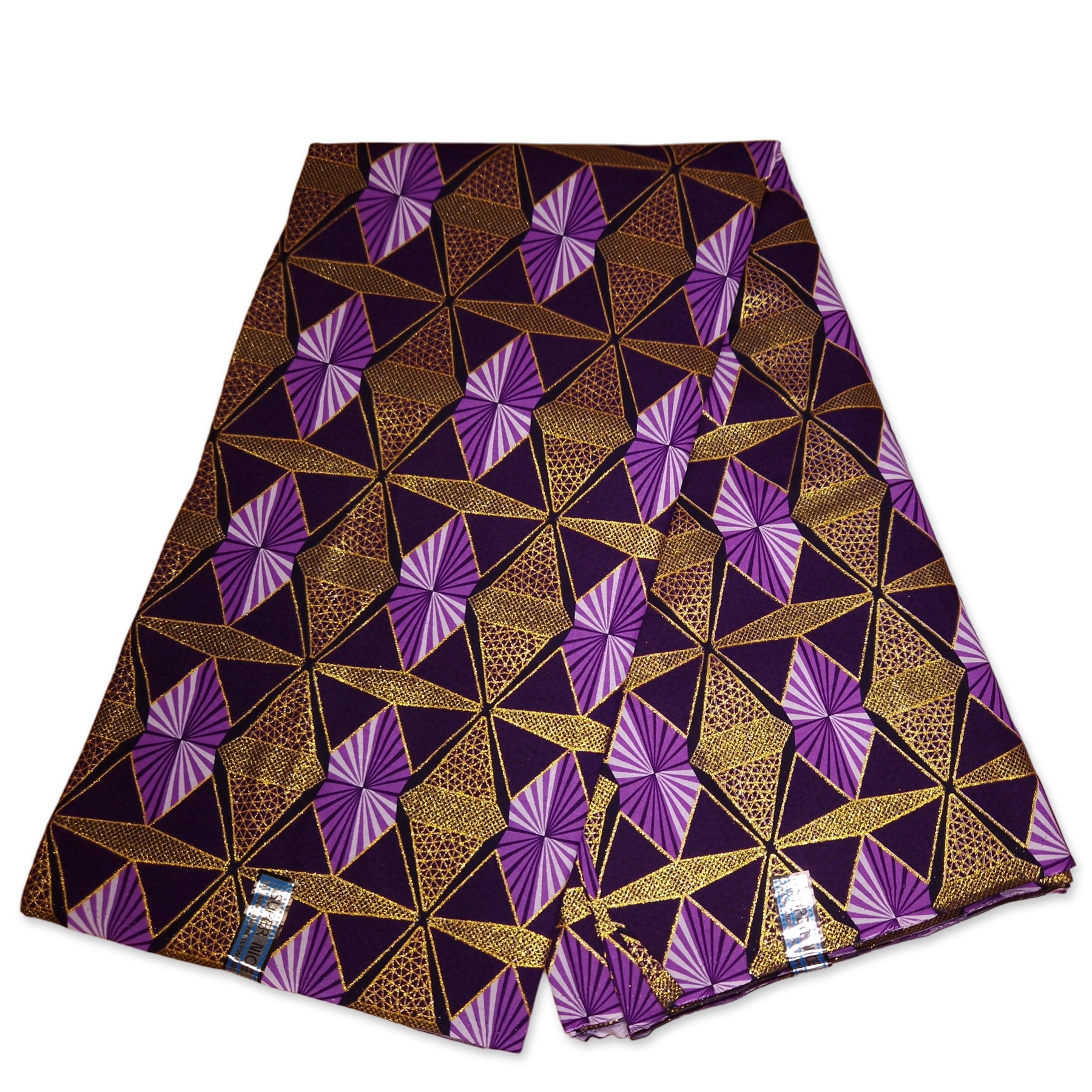 African print fabric - Exclusive Embellished Glitter effects 100% cotton - GL-4008 Purple Gold