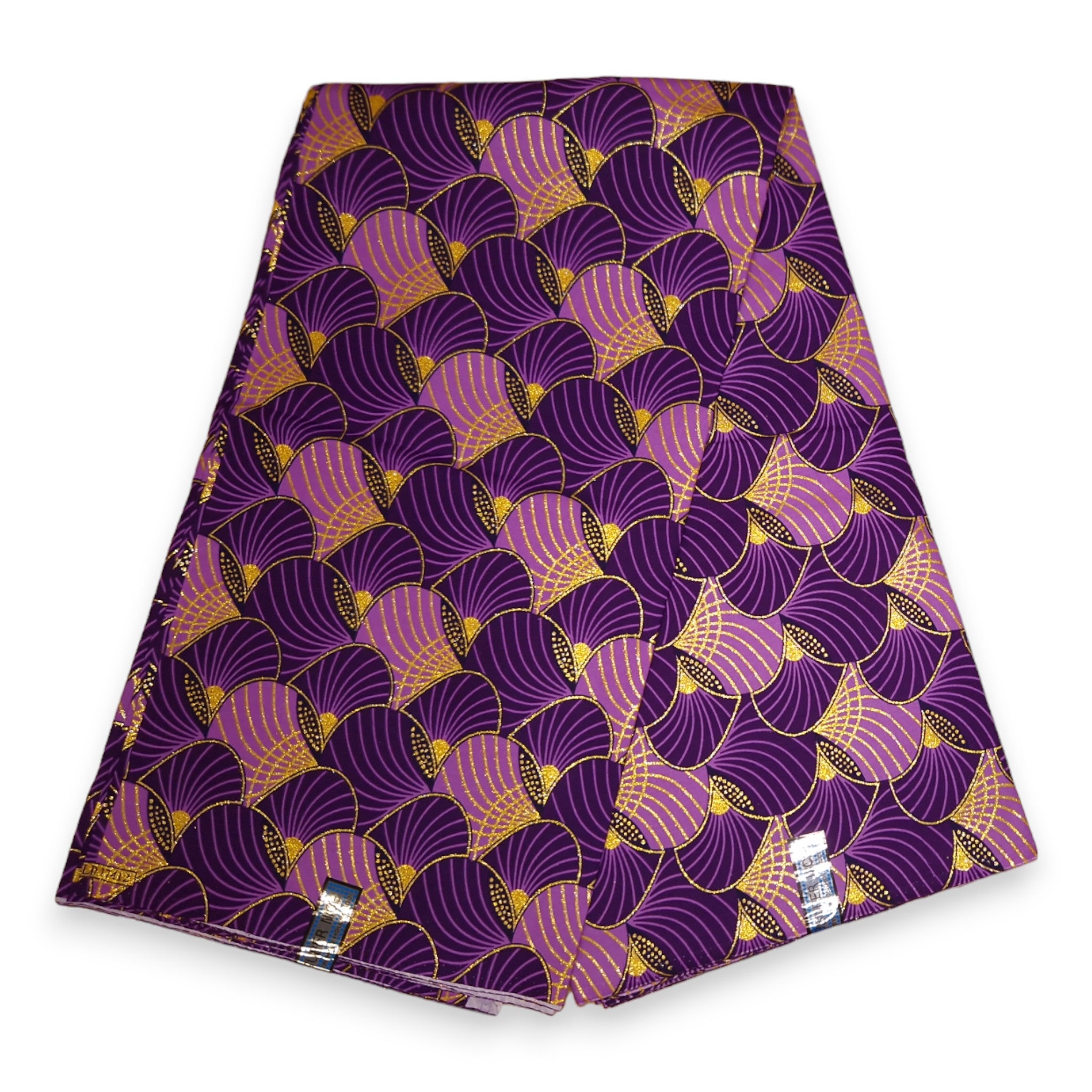African print fabric - Exclusive Embellished Glitter effects 100% cotton - GL-4013 Purple Gold