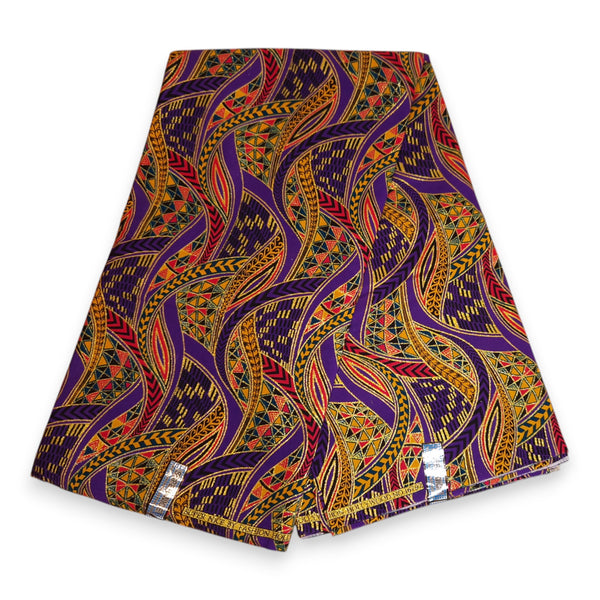 African print fabric - Exclusive Embellished Glitter effects 100% cotton - GL-4019 Purple Gold