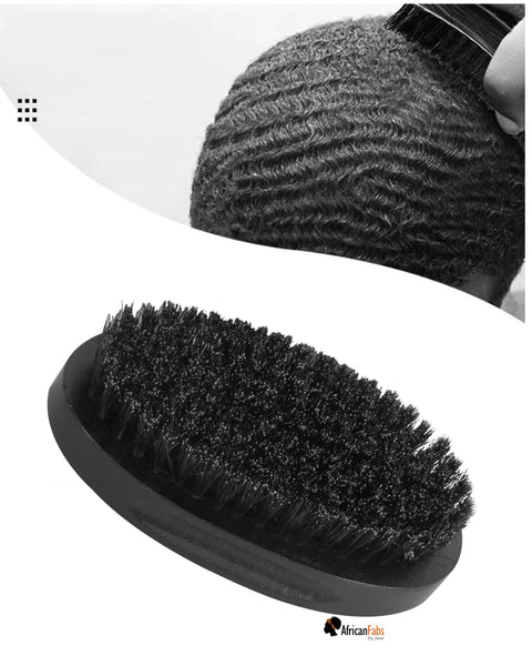 Wave Brush - Soft-Medium 360 Waves brush for hairstyle durag cap - Black - Unisex