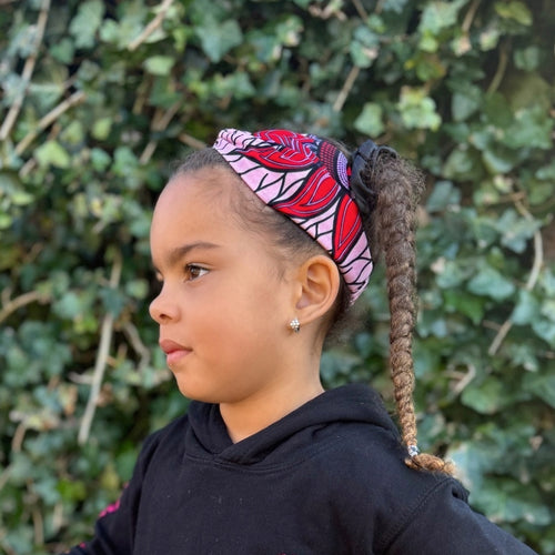 African print Headband - Kids - Hair Accessories - Pink