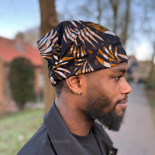 African print Headband - Unisex Adults - Hair Accessories - Mix Brown Feathers