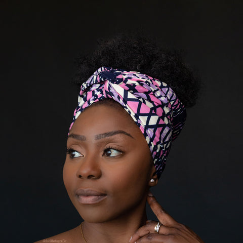African White / pink / headwrap