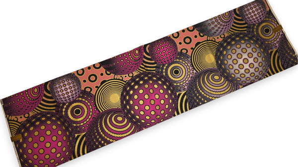 African print Headband - Kids - Hair Accessories - Pink Gold Cosmic Orb
