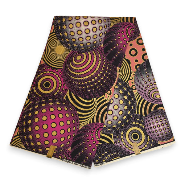 African print Headband - Kids - Hair Accessories - Pink Gold Cosmic Orb