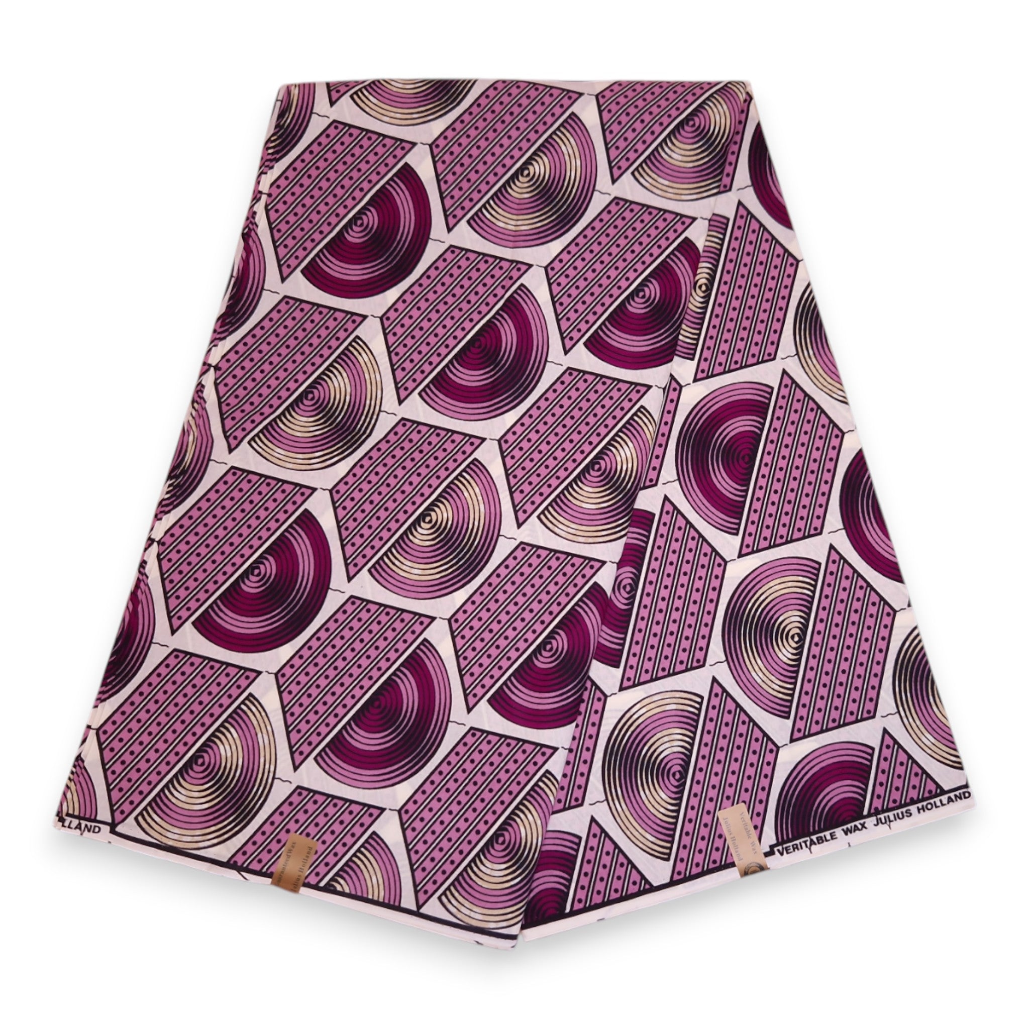 African Wax print fabric - Pink Shapes
