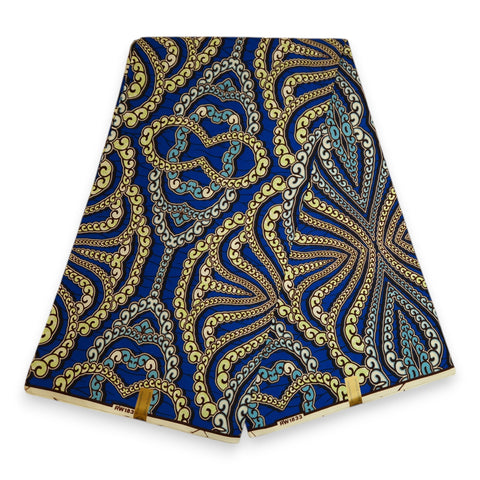 African Wax print fabric - Blue Patterns