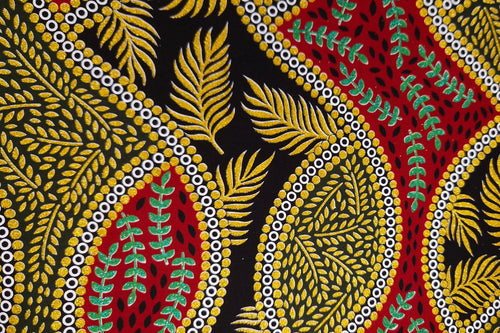 African print fabric - Exclusive Embellished Glitter effects 100% cotton - KT-3087 Gold Black