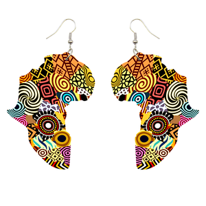 Africa inspired earrings | African continent Tribal prints