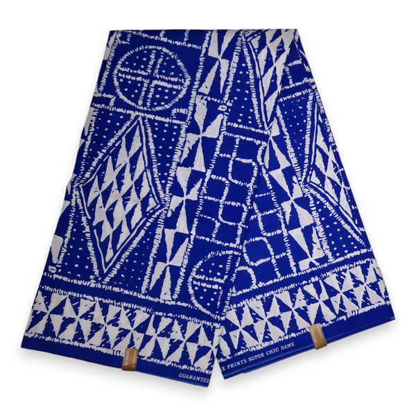 African print fabric - Blue Ndop Cameroon - Polycotton