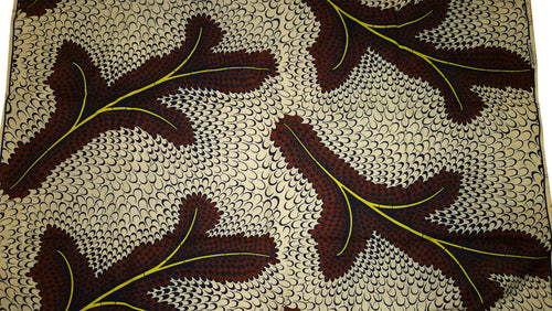 African print fabric - Brown PO-5014 - Polycotton