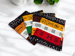 4 Fat quarters - Bogolan x Mix Quilting fabrics / Patchwork fabrics - African print fabric