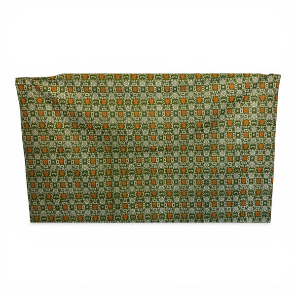 Sarong / pareo - Cotton Beachwear wrap skirt / baby carrier wrap - Olive Orange Bogolan Icons