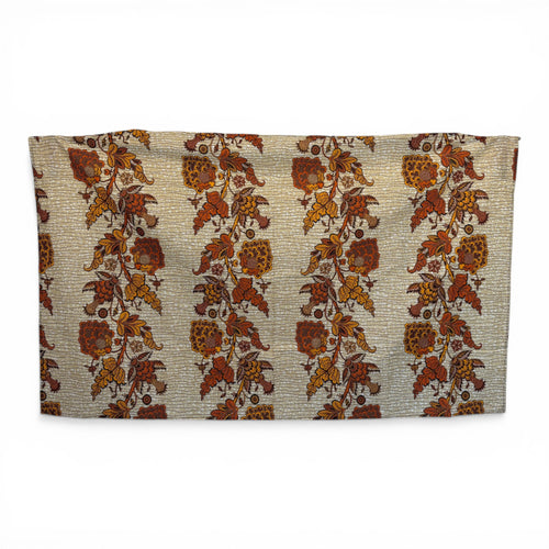 Sarong / pareo - Cotton Beachwear wrap skirt / baby carrier wrap - Beige / yellow flower