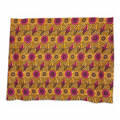 Sarong / pareo - Cotton Beachwear wrap skirt / baby carrier wrap - Brown Yellow Circle Rays