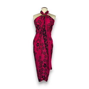 Sarong / pareo - Beachwear wrap skirt - Pink Mandala