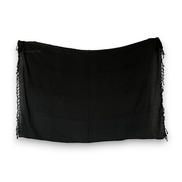 Sarong / pareo - Beachwear wrap skirt - Black