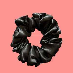 Deluxe Scrunchie Satin - Hair Accessories - Black