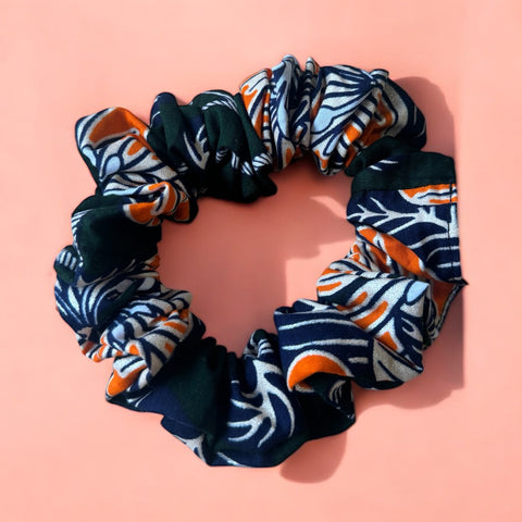 African print Scrunchie - Hair Accessories - Dark green