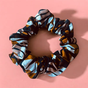 African print Scrunchie - Hair Accessories - Brown