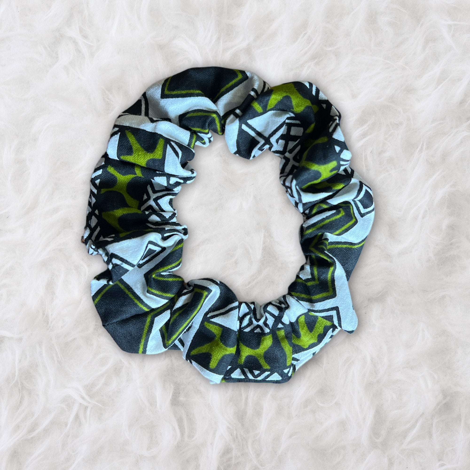 African print Scrunchie - Hair Accessories - Green