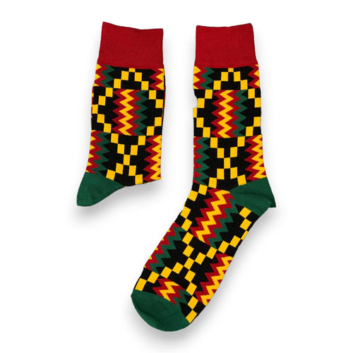 African socks / Afro socks set AKWAABA in pouch - Set of 5 pairs