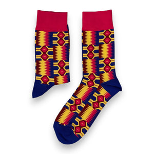 African socks / Afro socks / Kente socks - Pink