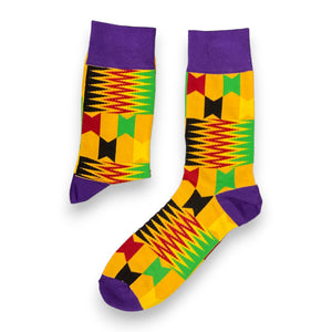 African socks / Afro socks / Kente socks - Purple