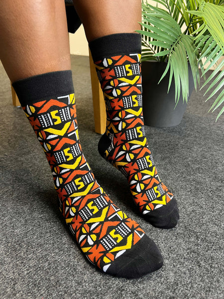 African socks / Afro socks / Set of 3 pairs EHA