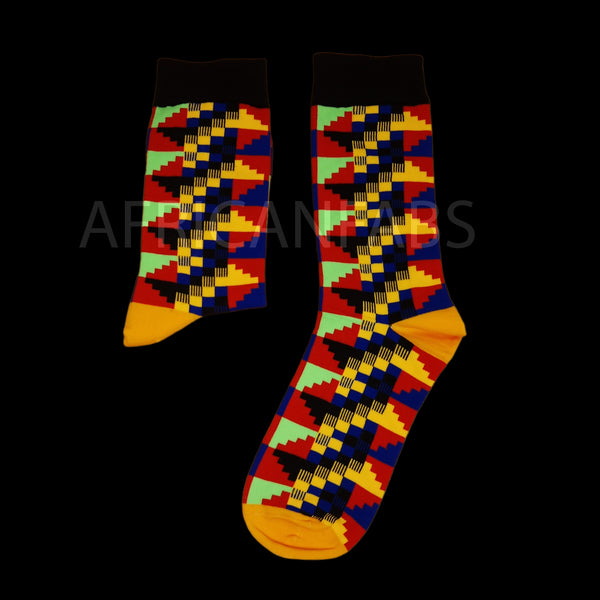 African socks / Afro socks set AKWAABA in pouch - Set of 5 pairs