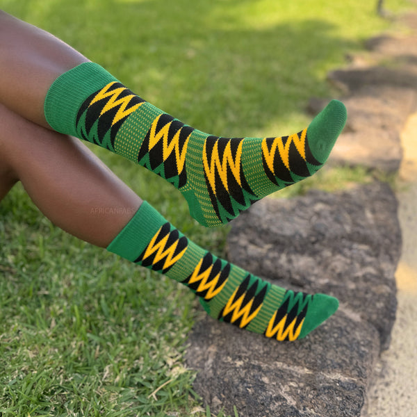 African socks / Afro socks set AKWAABA in pouch - Set of 5 pairs