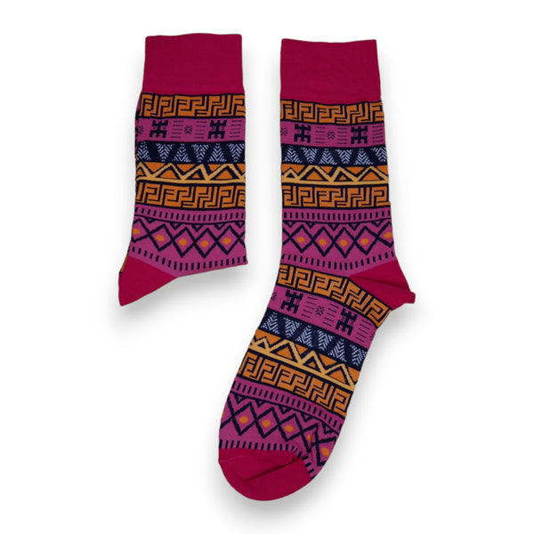 SCARF + SOCK SET African print Purple / pink kente Winter Scarf + Socks