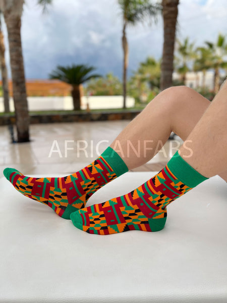 Mix of 20 different pairs - African socks / Afro socks / Kente stocks - All 20 styles