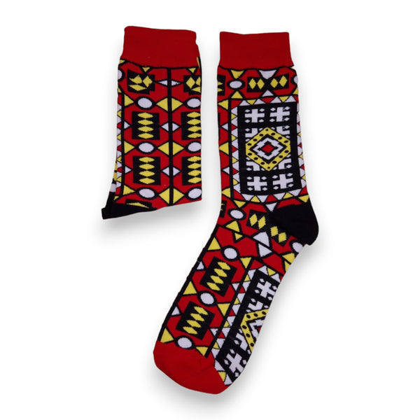 African socks / Afro socks set MEDAASE in pouch - Set of 5 pairs