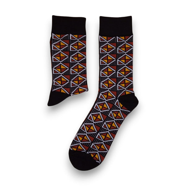 African socks / Afro socks set MENSAH in pouch - Set of 5 pairs