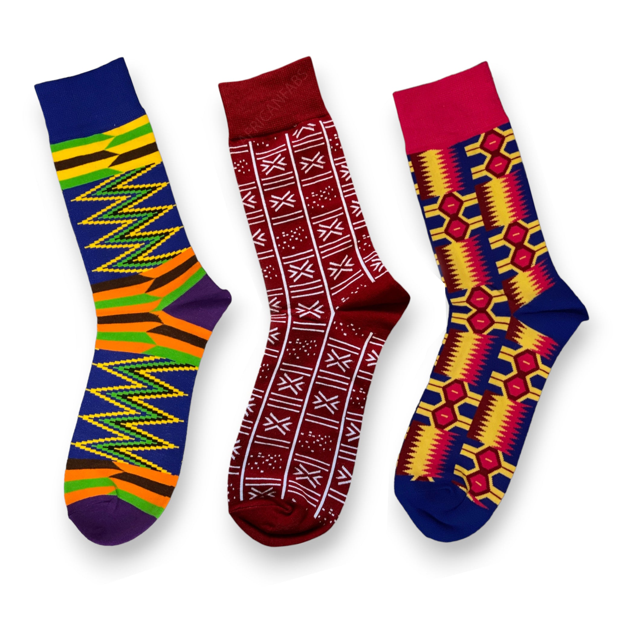 African socks / Afro socks / Set of 3 pairs EVA