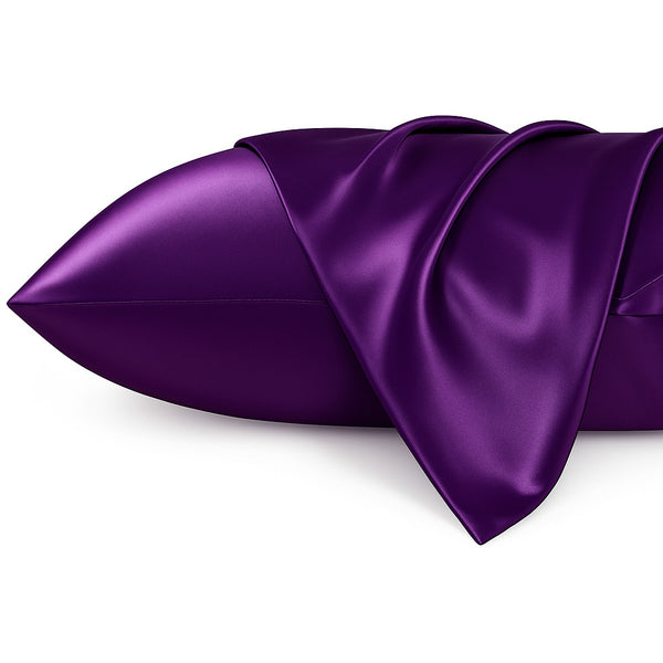 Satin pillow case Purple 60 x 70 cm pillow size - Silky satin pillowcase / cushion cover